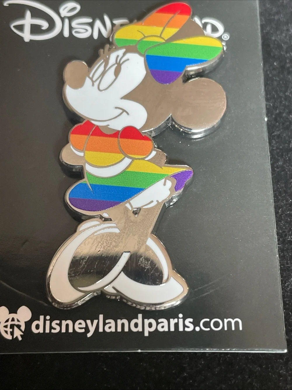 New Disney Rainbow Minnie Mouse Brooch - Multicolor